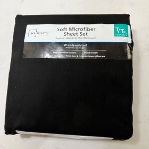 Mainstays Black Microfiber Sheet Set